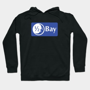 Half Moon Bay Pictograph blue rectangle Hoodie